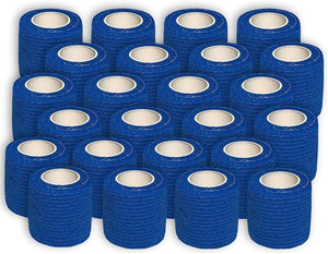 24 Pack Self Adherent Bandage Wrap 2 Inches X 5 Yards Bandage Tape First Aid Tape Self Adhesive Athletic Sports Bandage-Fitness Accessories-Fit Sports