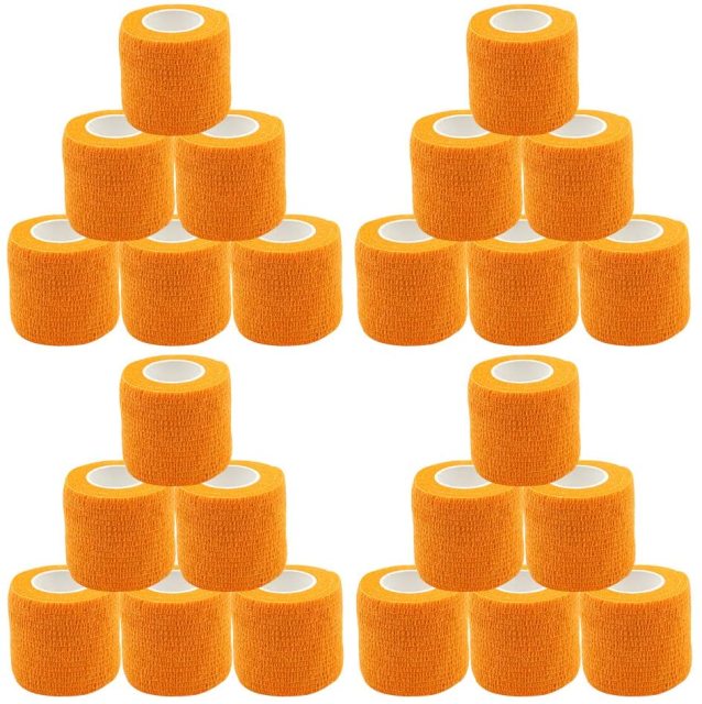 24 Pack Self Adherent Bandage Wrap 2 Inches X 5 Yards Bandage Tape First Aid Tape Self Adhesive Athletic Sports Bandage-Fitness Accessories-Fit Sports