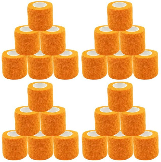 24 Pack Self Adherent Bandage Wrap 2 Inches X 5 Yards Bandage Tape First Aid Tape Self Adhesive Athletic Sports Bandage-Fitness Accessories-Fit Sports