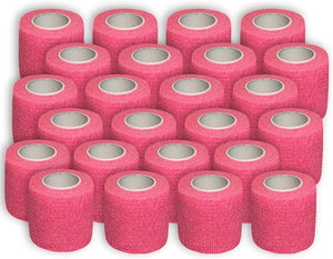 24 Pack Self Adherent Bandage Wrap 2 Inches X 5 Yards Bandage Tape First Aid Tape Self Adhesive Athletic Sports Bandage-Fitness Accessories-Fit Sports