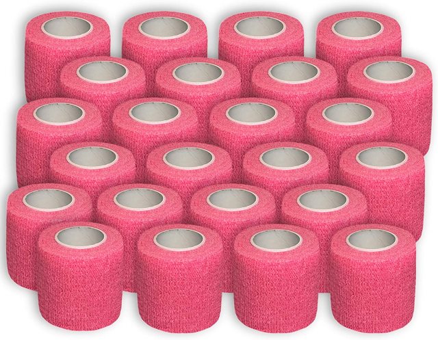 24 Pack Self Adherent Bandage Wrap 2 Inches X 5 Yards Bandage Tape First Aid Tape Self Adhesive Athletic Sports Bandage-Fitness Accessories-Fit Sports