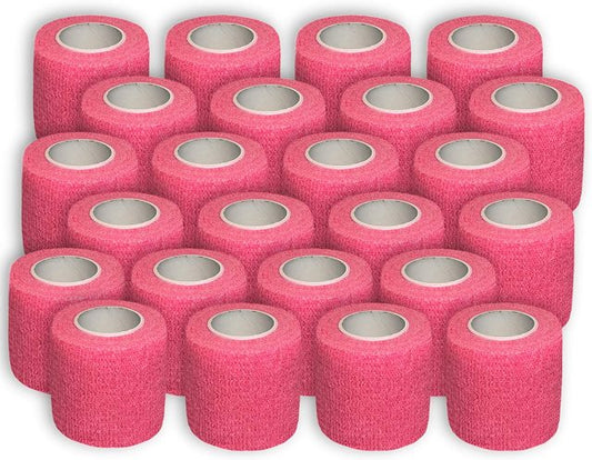 24 Pack Self Adherent Bandage Wrap 2 Inches X 5 Yards Bandage Tape First Aid Tape Self Adhesive Athletic Sports Bandage-Fitness Accessories-Fit Sports
