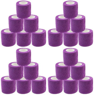 24 Pack Self Adherent Bandage Wrap 2 Inches X 5 Yards Bandage Tape First Aid Tape Self Adhesive Athletic Sports Bandage-Fitness Accessories-Fit Sports