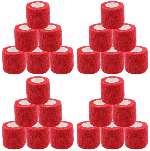 24 Pack Self Adherent Bandage Wrap 2 Inches X 5 Yards Bandage Tape First Aid Tape Self Adhesive Athletic Sports Bandage-Fitness Accessories-Fit Sports
