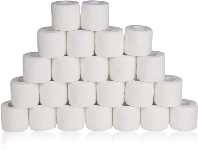 24 Pack Self Adherent Bandage Wrap 2 Inches X 5 Yards Bandage Tape First Aid Tape Self Adhesive Athletic Sports Bandage-Fitness Accessories-Fit Sports
