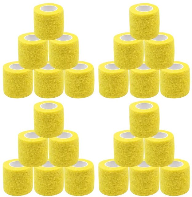 24 Pack Self Adherent Bandage Wrap 2 Inches X 5 Yards Bandage Tape First Aid Tape Self Adhesive Athletic Sports Bandage-Fitness Accessories-Fit Sports