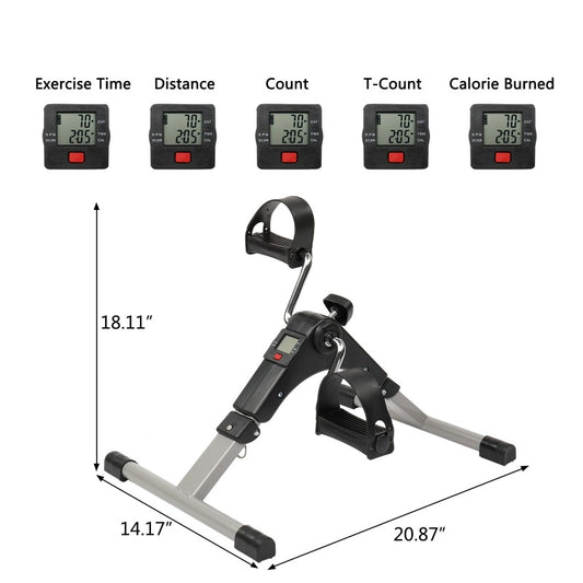Portable Under Desk Mini Stationary Fitness Bike Indoor Exercise Pedal Bike for Arms Legs