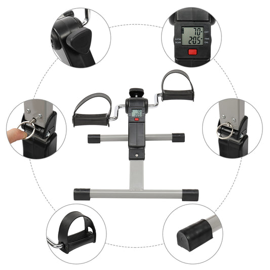 Portable Under Desk Mini Stationary Fitness Bike Indoor Exercise Pedal Bike for Arms Legs