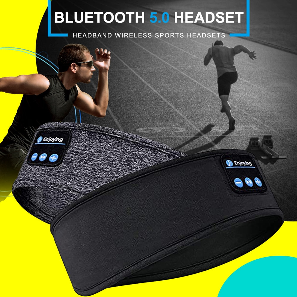Soft Comfortable Sleeping Headband Bluetooth Eye Mask Wireless Bluetooth 5.0 Music Travel Handsfree Sleeping Mask Mp3 Headset