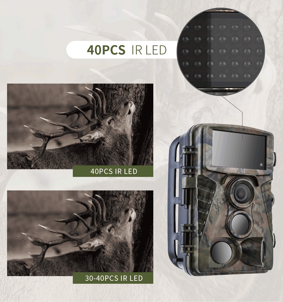 Infrared Dual Night Vision Hunting Trail Camera 4K Waterproof WIFI 48 MP Camera Home Security Camera