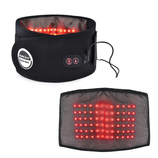 Heated Lumbar Support Belt with Vibration – Adjustable Back Wrap