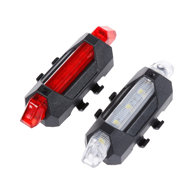 Bright Rear LED Bike light, 6 Color Variations And Safety Warning Light, USB Rechargeable-Bike Accessories-Fit Sports