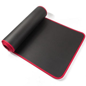 Yoga Mat 1/2 x 24 x 72 Inch Quality Comfortable Thick High Density Anti-Tear With Carrying Strap Unisex-Fitness Accessories-Fit Sports