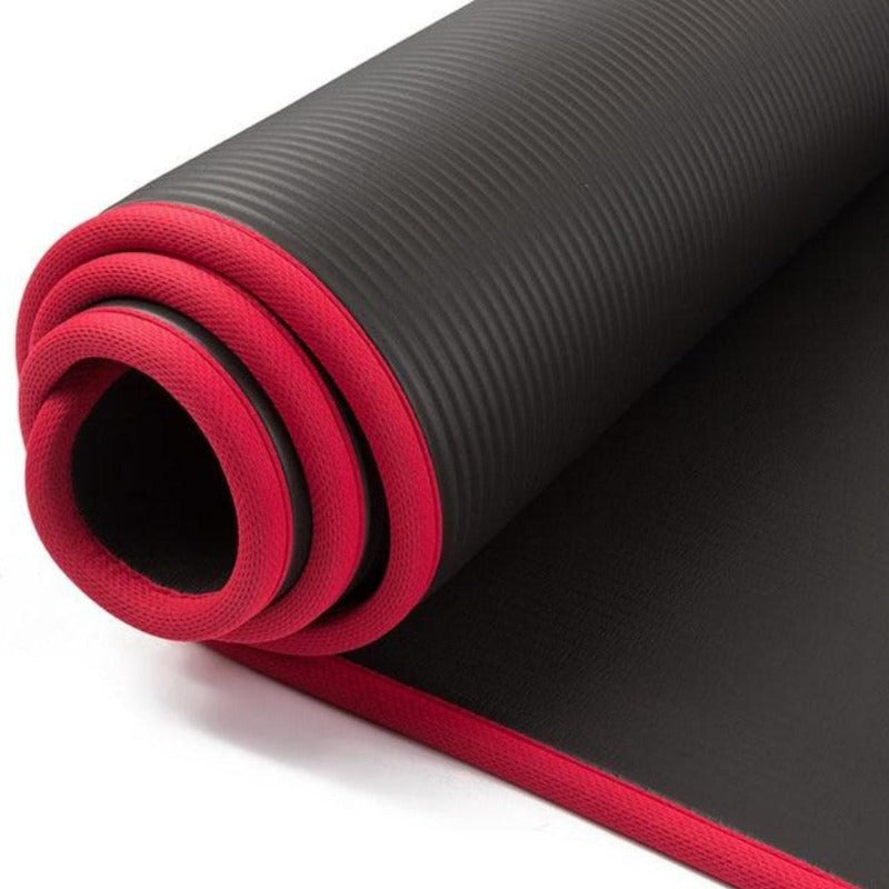 Yoga Mat 1/2 x 24 x 72 Inch Quality Comfortable Thick High Density Anti-Tear With Carrying Strap Unisex-Fitness Accessories-Fit Sports