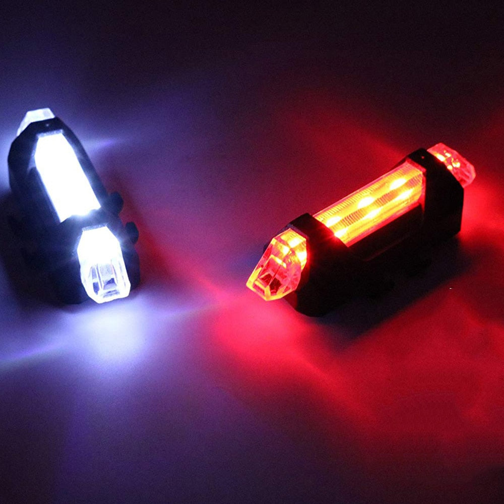 Bright Rear LED Bike light, 6 Color Variations And Safety Warning Light, USB Rechargeable-Bike Accessories-Fit Sports