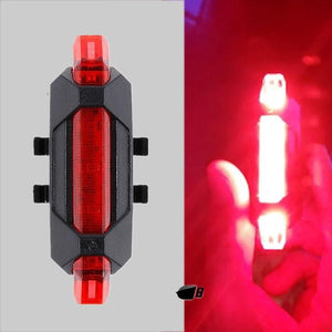 Bright Rear LED Bike light, 6 Color Variations And Safety Warning Light, USB Rechargeable-Bike Accessories-Fit Sports