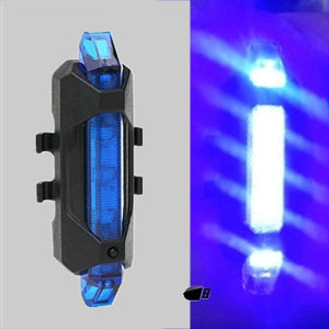 Bright Rear LED Bike light, 6 Color Variations And Safety Warning Light, USB Rechargeable-Bike Accessories-Fit Sports