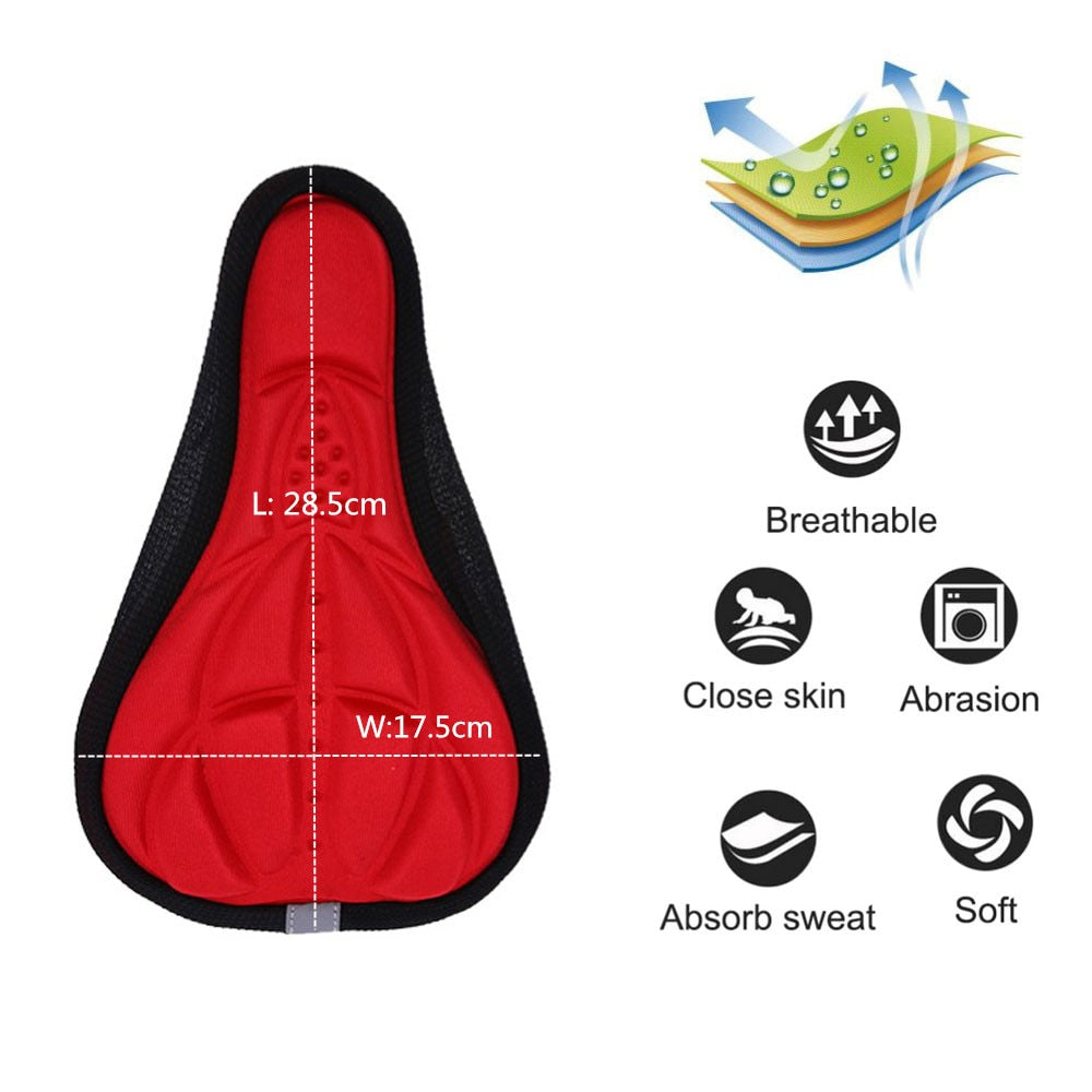 Comfortable Bike Seat Cover Ultra Soft 3D High Dense Memory Foam Bicycle Seat Cover-Bike Accessories-Fit Sports