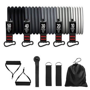 Resistance Bands 11 Piece Resistance Band Set Latex Bands With Carabiners Great For Home Workouts Fitness Training