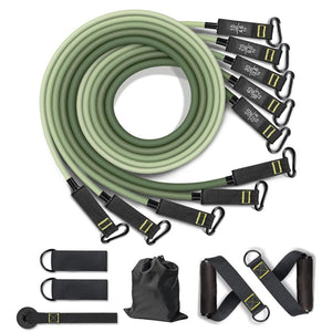 Resistance Bands 11 Piece Resistance Band Set Latex Bands With Carabiners Great For Home Workouts Fitness Training