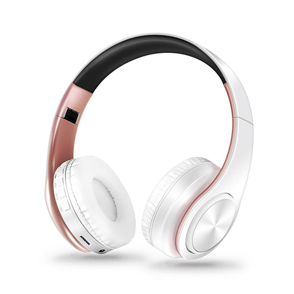 Bluetooth Headphones Wireless Headset with Microphone FM Radio MP3 Player Noise Cancelation Soft Comfortable-Bluetooth Headphones & Accessories-Fit Sports