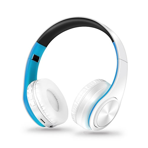 Bluetooth Headphones Wireless Headset with Microphone FM Radio MP3 Player Noise Cancelation Soft Comfortable-Bluetooth Headphones & Accessories-Fit Sports