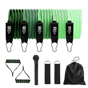 Resistance Bands 11 Piece Resistance Band Set Latex Bands With Carabiners Great For Home Workouts Fitness Training