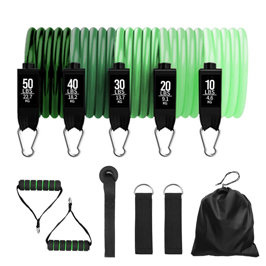 Resistance Bands 11 Piece Resistance Band Set Latex Bands With Carabiners Great For Home Workouts Fitness Training