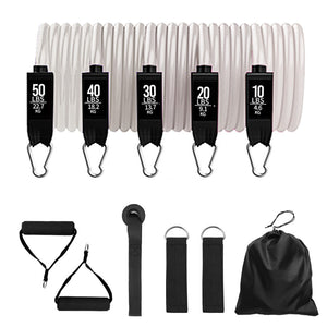 Resistance Bands 11 Piece Resistance Band Set Latex Bands With Carabiners Great For Home Workouts Fitness Training