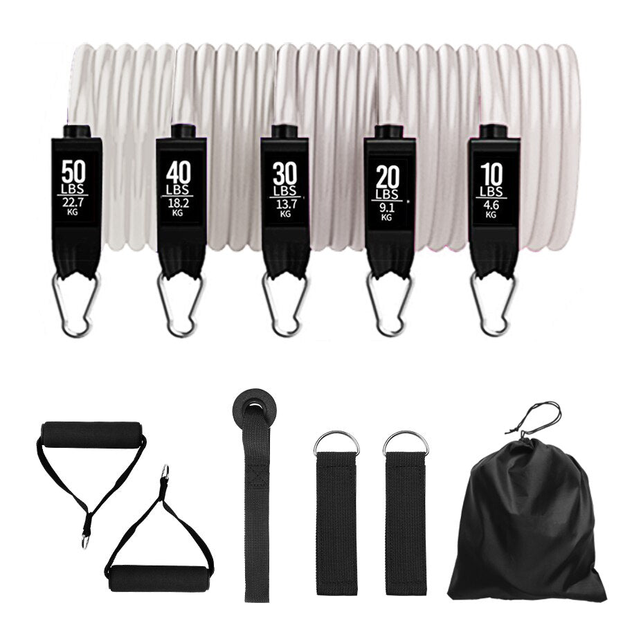 Resistance Bands 11 Piece Resistance Band Set Latex Bands With Carabiners Great For Home Workouts Fitness Training