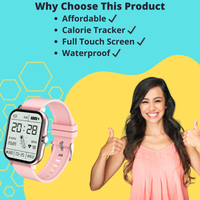 Smart Watch For Men & Women Monitor HR Fitness Tracker Touch Screen 8 Sports Modes Unisex
