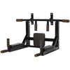 Wall Mounted Multifunctional Dip Station and Pull Up Bar Chin Up bar for Indoor Support up to 440Lbs