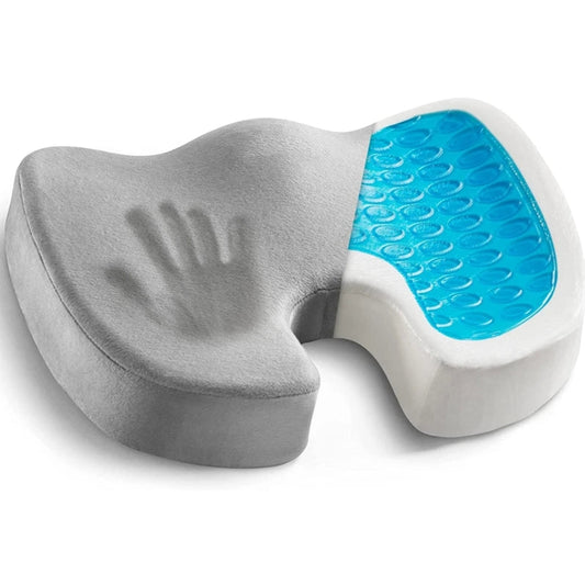 Premium Gel Memory Foam Seat Cushion with Non-Slip Base for Office & Car