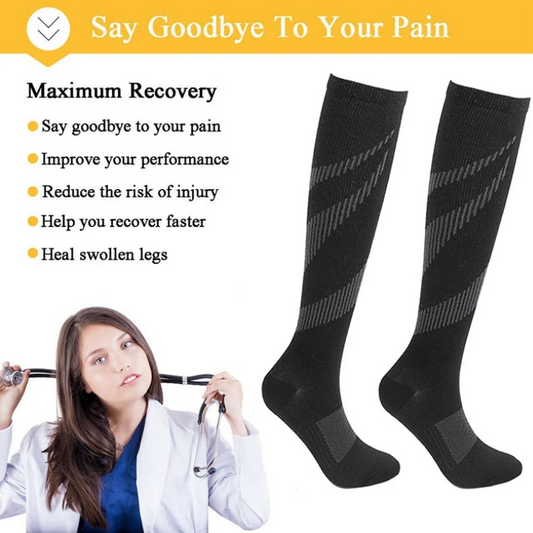 20–30 mmHg Compression Socks for Running, Travel & Work