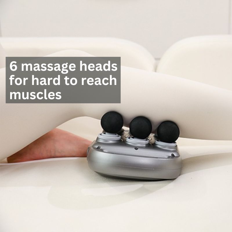 6 Head Massage Gun with 9 Modes & Adjustable Intensities