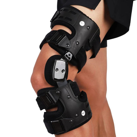 Adjustable ROM Hinged Knee Brace with Extension Stops – Stability Support