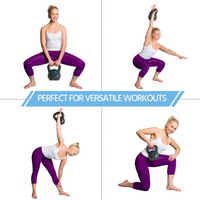 3 Piece Kettlebell Weight Set 5lb 10lb 15lb Weights