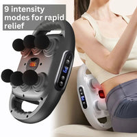 6 Head Massage Gun with 9 Modes & Adjustable Intensities