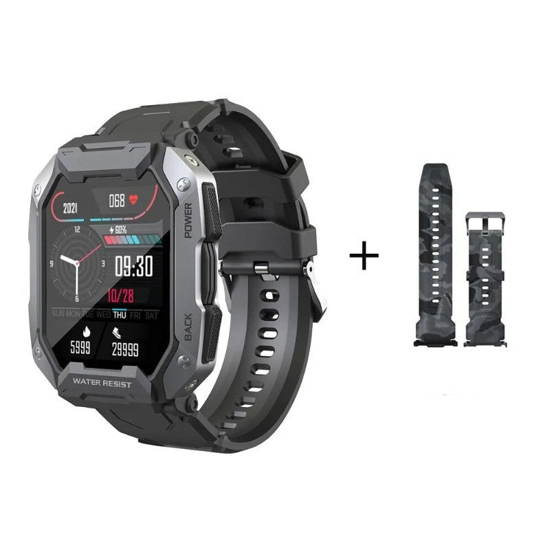 5ATM Smart Watch With HR Fitness Tracker Military Grade Waterproof for iOS Android
