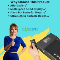 Portable Walking Pad Treadmill with 2.5HP Motor, 3.8 MPH, Remote Control and LED Display Easy to Store