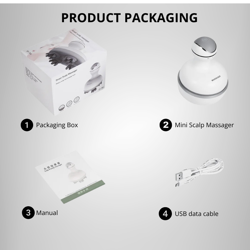 Electric Cordless Hair Scalp Massager Handheld Portable Head Scratcher Massager Deep Clean and Stress Relax