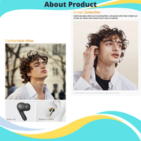 Pro ANC Earbuds Bluetooth 5.3 Wireless 46dB Hybrid ANC Hi-Res LDAC Earbuds 6 Mic Headphones 34H in-Ear Detection
