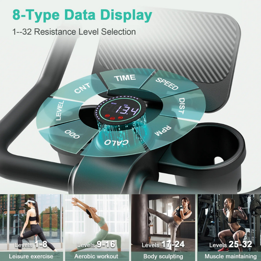 Home Exercise Bike 32-Level Magnetic Resistance Stationary Bikes for Home Low Noise Workout Cycling Bike for Home