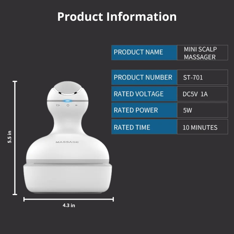 Electric Cordless Hair Scalp Massager Handheld Portable Head Scratcher Massager Deep Clean and Stress Relax