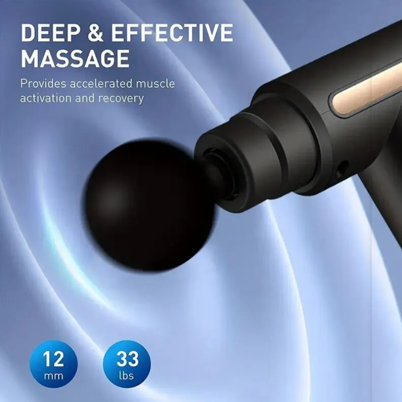 Compact Rechargeable Massage Gun Muscle Relaxation Massager 3200 RPM