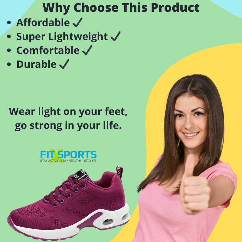 Women's Air Cushion Running Shoes Lightweight Walking & Training Sneakers