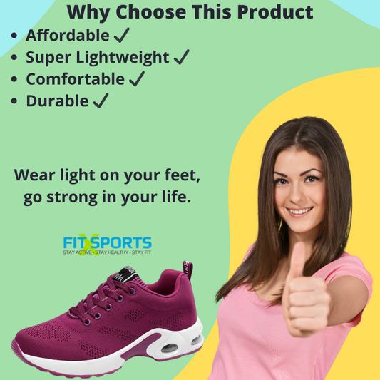 Women's Air Cushion Running Shoes Lightweight Walking & Training Sneakers