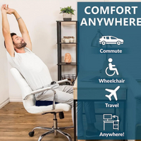 Premium Gel Memory Foam Seat Cushion with Non-Slip Base for Office & Car