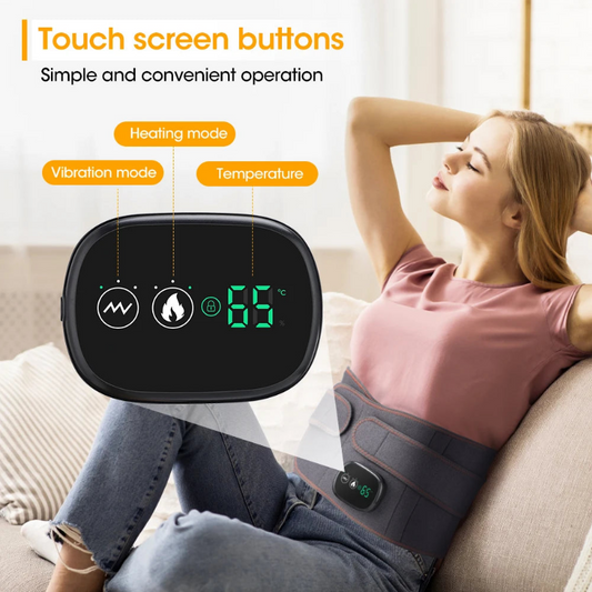 Rechargeable Heated Lumbar Support Belt with Vibration