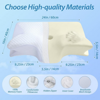 Orthopedic Ergonomic Contoured Memory Foam Cervical Pillow for Comfort and Support